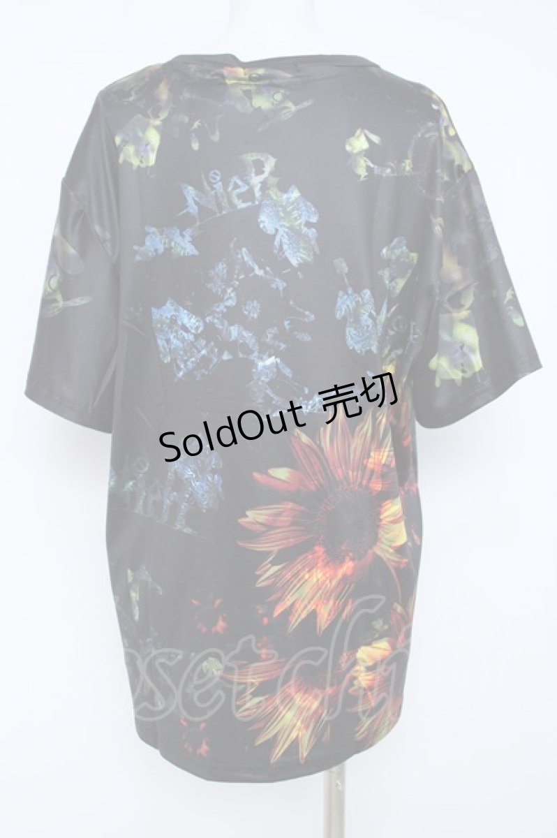 画像2: NieR Clothing / 向日葵 カットソー F 黒 Y-26-06-22-142-PU-TS-SZ-ZI (2)