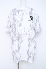 画像1: NieR Clothing / タイダイ染半袖カットソー F 白×グレー Y-26-06-22-144-PU-TO-SZ-ZI (1)