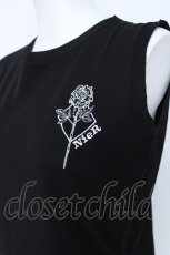 画像3: NieR Clothing / バラ刺 リブタンクトップ  黒 Y-26-06-22-149-PU-TO-HR-ZI (3)