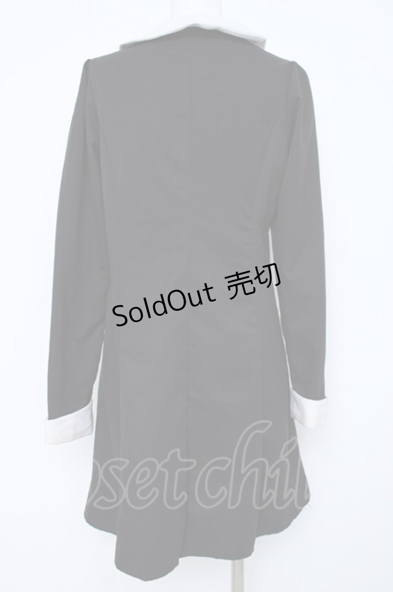 画像2: NieR Clothing / バイカラーワンピース  黒ｘ白 Y-26-06-22-151-PU-OP-HR-ZI (2)