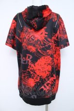 画像2: NieR Clothing / 2WAY OFF-Shoulder ZIP PARKA【彼岸花赤】 F 黒×赤 Y-26-06-22-152-PU-TO-SZ-ZI (2)