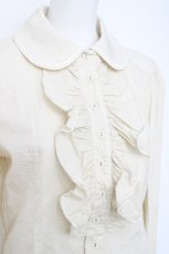 画像3: Jane Marple / 丸襟フリルブラウス M オフシロ Y-26-06-22-016-JM-BL-SZ-ZS (3)