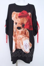 画像1: TRAVAS TOKYO / リボンベアBIG TEE F ブラック Y-26-06-22-175-PU-BL-SZ-ZY (1)