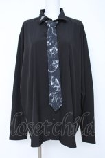 画像1: CIVARIZE / ネクタイ付き刺繍デザインシャツ F ブラック Y-26-06-22-180-PU-BL-SZ-ZI (1)