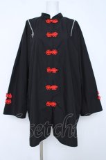 画像1: REFLEM / ショルダーZIPチャイナシャツ F ブラック Y-26-06-22-183-PU-BL-SZ-ZI (1)