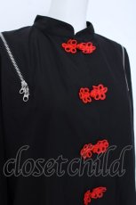 画像3: REFLEM / ショルダーZIPチャイナシャツ F ブラック Y-26-06-22-183-PU-BL-SZ-ZI (3)