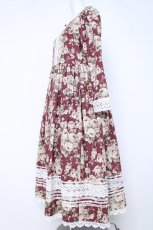 画像2: HirokoTokumine / オールドローズワンピースセット  ワイン Y-26-06-22-207-LO-OP-AS-ZT0726Y (2)
