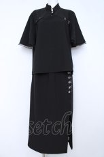 画像1: IRO+IRO / 白銀蝶のクールスリットセットアップ XL 黒 Y-26-06-22-208-LO-OP-AS-ZY (1)