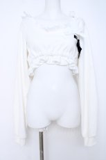 画像1: lilLilly / フリルスウェットパーカー F ホワイト Y-26-06-22-214-LO-TO-SZ-ZY (1)