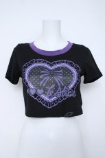 画像1: To Alice / クロップドTシャツ  黒 Y-26-06-22-222-LO-TO-SZ-ZY (1)