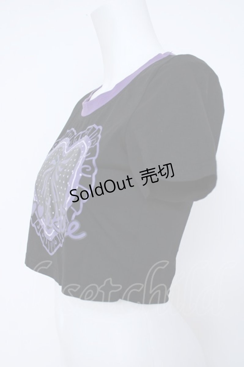 画像2: To Alice / クロップドTシャツ  黒 Y-26-06-22-222-LO-TO-SZ-ZY (2)