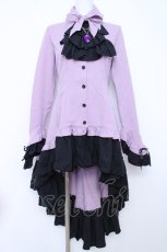 画像1: MARBLE / ゴシック調ダイヤカットタイ付きブラウス型ワンピース  ラベンダー Y-26-06-22-230-GO-OP-SZ-ZY (1)