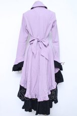 画像3: MARBLE / ゴシック調ダイヤカットタイ付きブラウス型ワンピース  ラベンダー Y-26-06-22-230-GO-OP-SZ-ZY (3)
