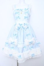 画像1: BABY,THE STARS SHINE BRIGHT / Ruban de Noel Neigeジャンパースカート  サックス Y-26-06-22-239-BA-OP-SZ-ZS (1)