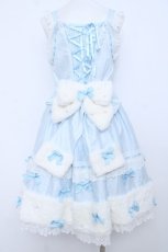 画像3: BABY,THE STARS SHINE BRIGHT / Ruban de Noel Neigeジャンパースカート  サックス Y-26-06-22-239-BA-OP-SZ-ZS (3)
