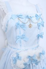 画像6: BABY,THE STARS SHINE BRIGHT / Ruban de Noel Neigeジャンパースカート  サックス Y-26-06-22-239-BA-OP-SZ-ZS (6)