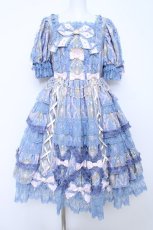 画像1: Angelic Pretty / Romantic Jewelry Dress  ブルー Y-26-06-22-250-AP-OP-SZ-ZS (1)