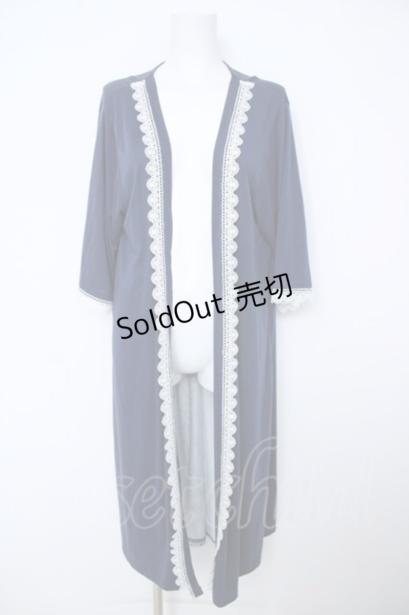 画像1: axes femme / マリンプリントトッパーカーディガン  紺 Y-26-06-24-056-AX-TO-SZ-ZY (1)