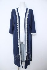 画像1: axes femme / マリンプリントトッパーカーディガン  紺 Y-26-06-24-056-AX-TO-SZ-ZY (1)