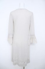 画像2: axes femme / 裾レース透かしデザインカーデ  薄グレー Y-26-06-24-057-AX-TO-SZ-ZY (2)