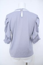 画像2: axes femme / リボン付リブトップス  ラベンダー Y-26-06-24-059-AX-TO-SZ-ZY (2)