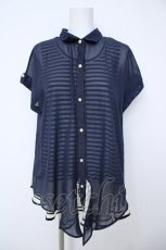 画像1: axes femme / タンク重ね着風シャツ  紺 Y-26-06-24-060-AX-TO-SZ-ZY (1)