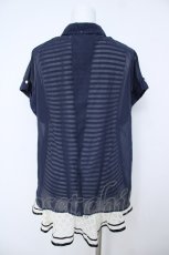 画像2: axes femme / タンク重ね着風シャツ  紺 Y-26-06-24-060-AX-TO-SZ-ZY (2)