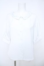 画像1: F i.n.t / オフショル5分袖ビッグシャツ  白 Y-26-06-24-066-CA-BL-SZ-ZY (1)
