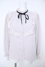 画像1: evelyn / コットンフリルブラウス  ピンク Y-26-06-24-068-LO-BL-SZ-ZY (1)