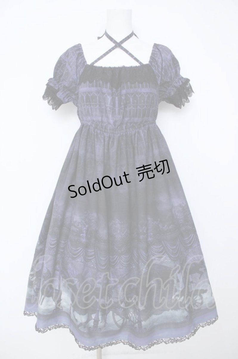 画像1: ALICE and the PIRATES / Haunted Carousel~永遠に巡る死への誘い~柄ワンピース  黒×パープル Y-26-06-24-077-PA-OP-SZ-ZY (1)