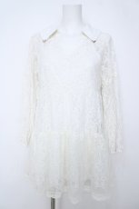 画像1: axes femme / 総レースティアードチュニック  白 Y-26-06-24-085-AX-OP-SZ-ZY (1)