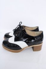 画像2: axes femme / エナメル型押しシューズ M 黒 Y-26-06-24-008-AX-SH-SZ-ZY (2)