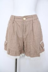 画像1: axes femme / 裾リボンショートパンツ  ベージュ Y-26-06-24-096-AX-PA-SZ-ZY (1)