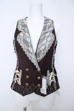 画像1: axes femme / Wボタンベスト  茶 Y-26-06-24-011-AX-TO-SZ-ZY (1)