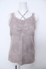 画像1: axes femme / 3WAY総レースタンクトップ  グレージュ Y-26-06-24-012-AX-TO-SZ-ZY (1)