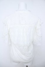 画像2: axes femme / 総レースカットアウトトップス  白 Y-26-06-24-023-AX-TO-SZ-ZY (2)