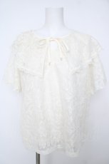 画像1: axes femme / 総レースケープトップス  生成り Y-26-06-24-033-AX-TO-SZ-ZY (1)