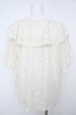 画像2: axes femme / 総レースケープトップス  生成り Y-26-06-24-033-AX-TO-SZ-ZY (2)
