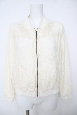 画像1: axes femme / レーシーブルゾン  生成り Y-26-06-24-036-AX-JA-SZ-ZY (1)