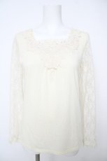 画像1: axes femme / 袖レーシーインナープルオーバー  生成り Y-26-06-24-042-AX-TO-SZ-ZY (1)