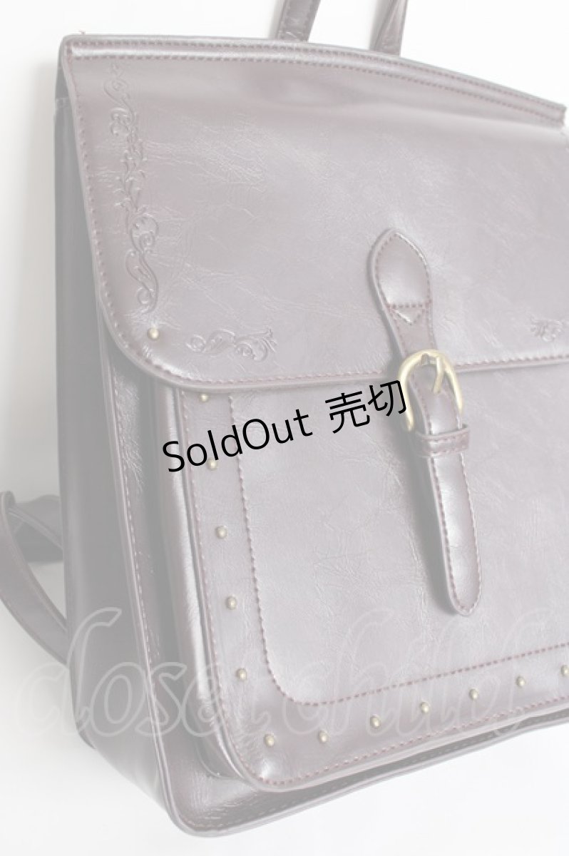 画像3: axes femme / 金具使いフラップリュック  Dブラウン Y-26-06-27-059-AX-BG-SZ-ZTK021 (3)