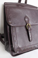 画像3: axes femme / 金具使いフラップリュック  Dブラウン Y-26-06-27-059-AX-BG-SZ-ZTK021 (3)