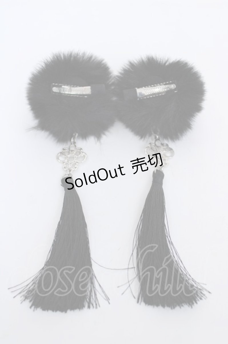 画像2: axes femme POETIQUE / チャイナヘアークリップセット  黒 Y-26-06-27-001-AX-AC-SZ-ZT644-F002 (2)