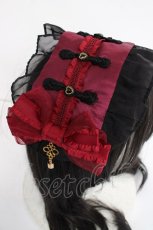 画像3: Coenobita / 華ロリヘッドドレス  赤×黒 Y-26-06-27-077-LO-AC-SZ-ZT649-F004 (3)