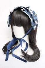 画像1: axes femme kawaii / タータンチェックヘッドドレス  ブルー Y-26-06-27-078-AX-AC-SZ-ZY (1)