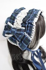 画像3: axes femme kawaii / タータンチェックヘッドドレス  ブルー Y-26-06-27-078-AX-AC-SZ-ZY (3)