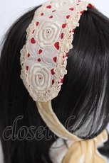 画像3: romantic marionette / 薔薇レースヘッドドレス  ワイン Y-26-06-27-080-LO-AC-SZ-ZT0630Y (3)
