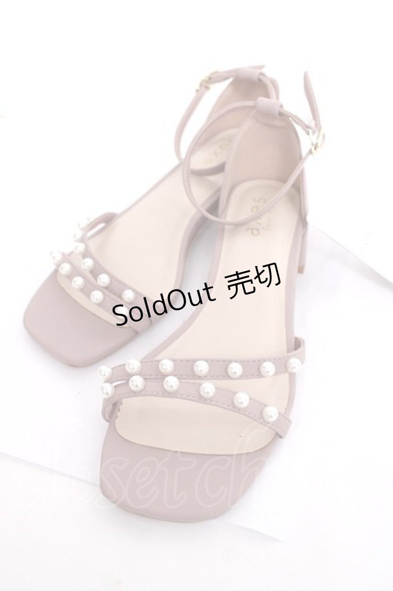画像1: axes femme / パールストラップサンダル L ピンク Y-26-06-27-098-AX-SH-SZ-ZTK028 (1)