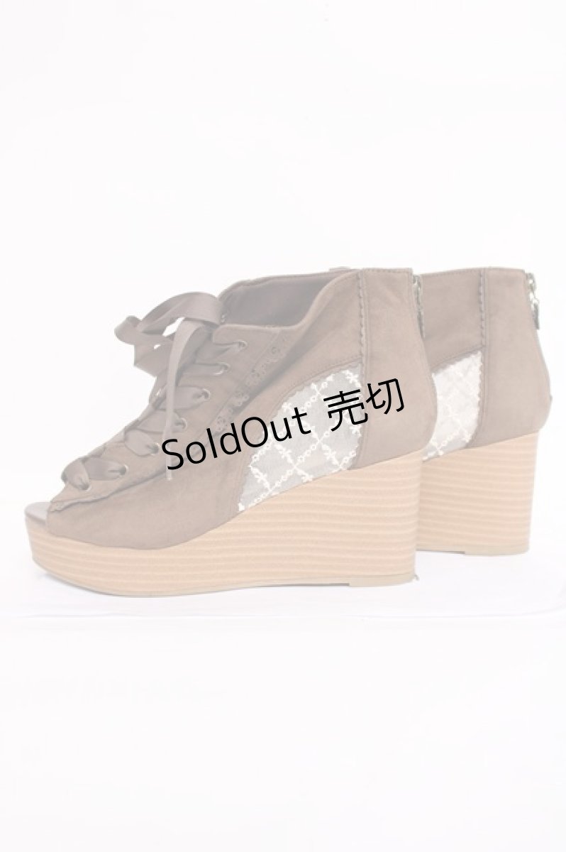 画像2: axes femme / レースアップブーサン L 茶 Y-26-06-27-100-AX-SH-SZ-ZTK028 (2)