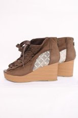 画像2: axes femme / レースアップブーサン L 茶 Y-26-06-27-100-AX-SH-SZ-ZTK028 (2)